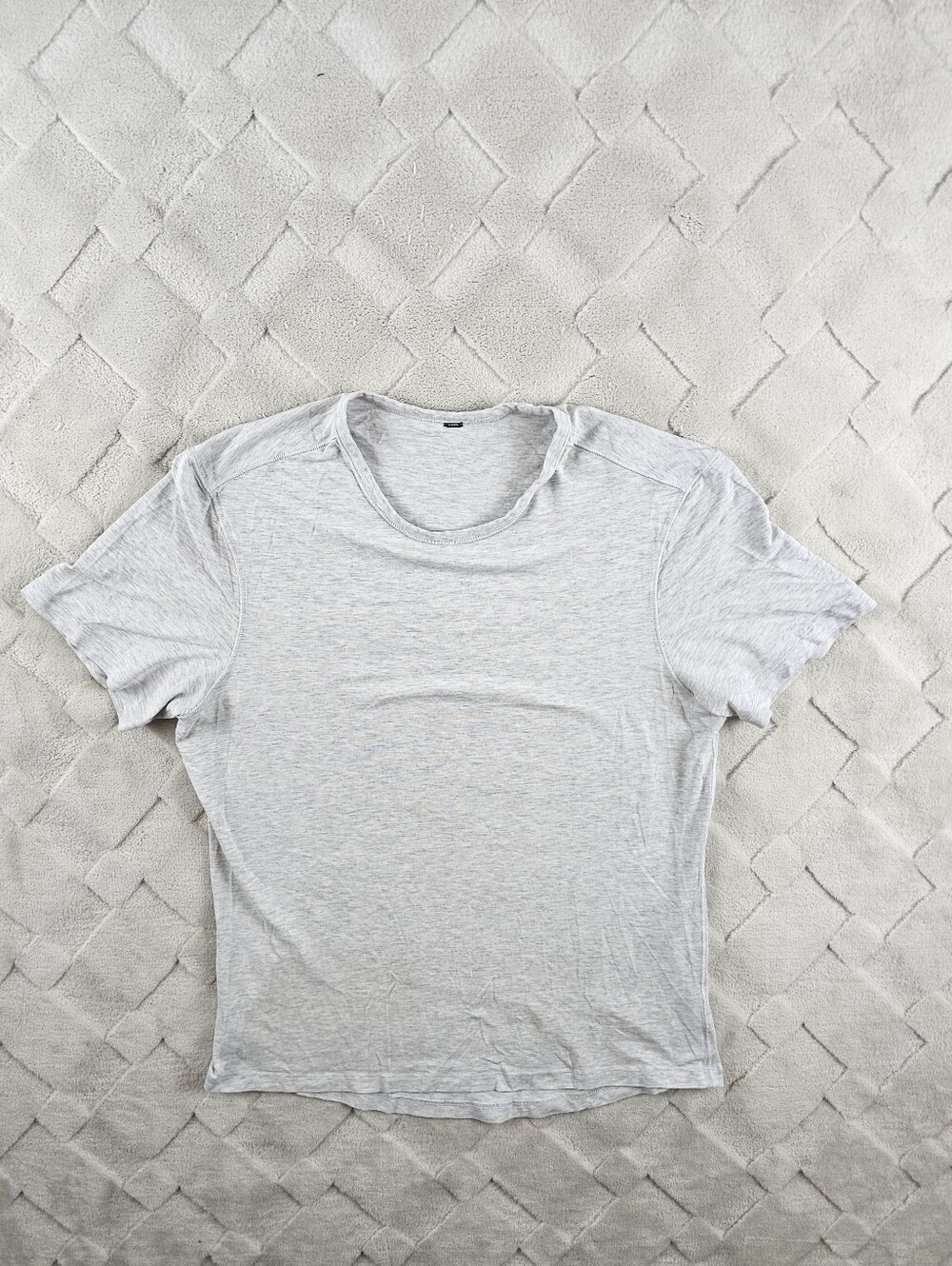 Lululemon Heather Light Gray Short Sleeve Tee Womens 4 Gym Yoga Casual